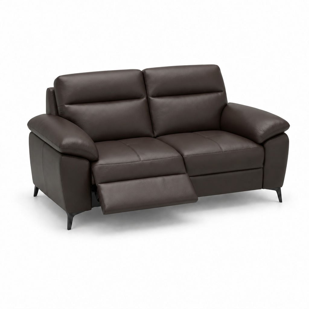 Nicoletti Vivaldi 2 Seater Recliner Sofa On Legs - 2 Seater Double Power Recliner on Legs CK Botero - Power Recliner with USB-C 2 Seater Sofas Sterling Home 8 Botero 2157 Testa Di Moro