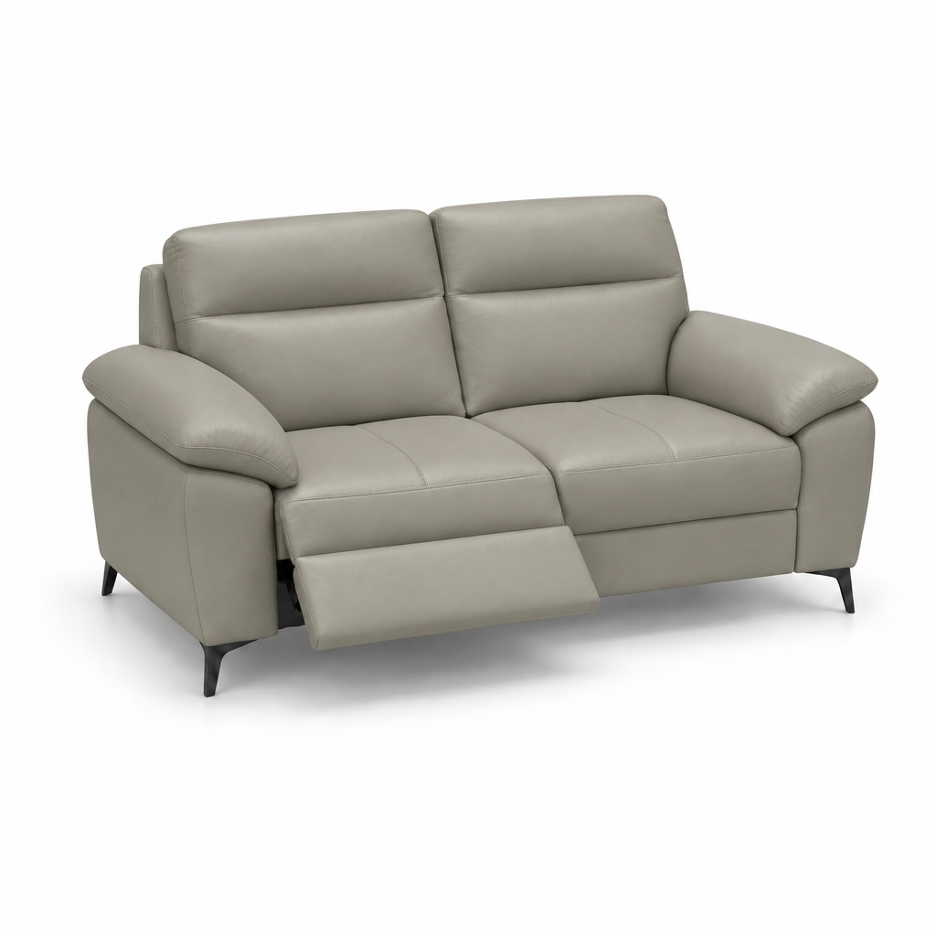 Nicoletti Vivaldi 2 Seater Recliner Sofa On Legs - 2 Seater Double Power Recliner on Legs CB Torello - Power Recliner with USB-C 2 Seater Sofas Sterling Home 5 Torello PS Tortora 328