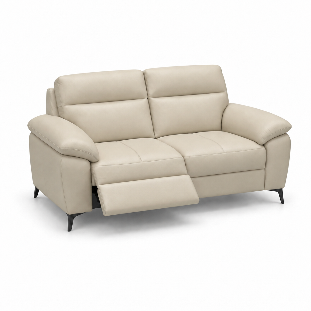 Nicoletti Vivaldi 2 Seater Recliner Sofa On Legs - 2 Seater Double Power Recliner on Legs CB Torello - Power Recliner with USB-C 2 Seater Sofas Sterling Home 7 Torello PS 312 Taupe
