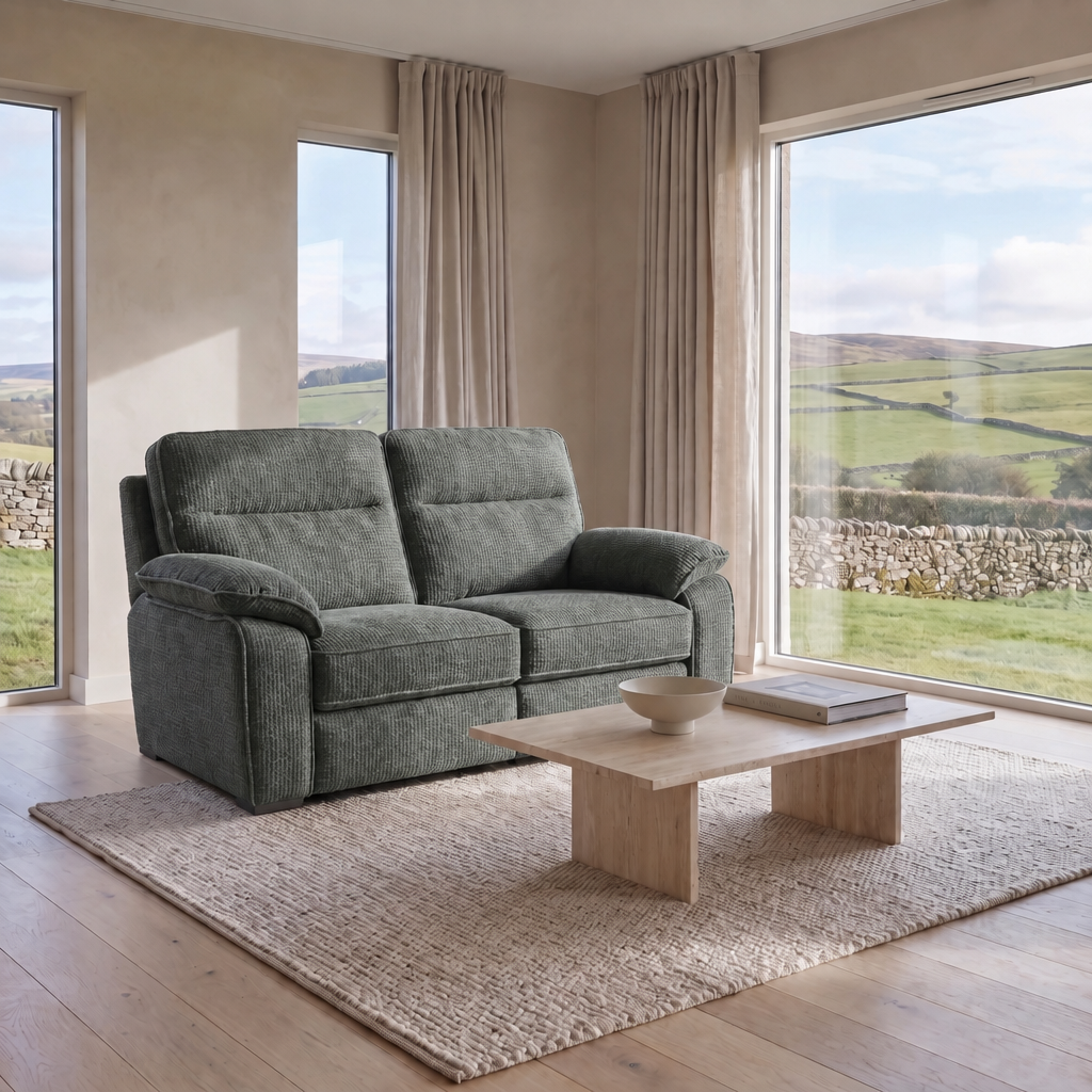 Nicoletti Vivaldi 2 Seater Sofa    - 2 Seater NA/NE — Gaston 758 Verde, gallery image 1
