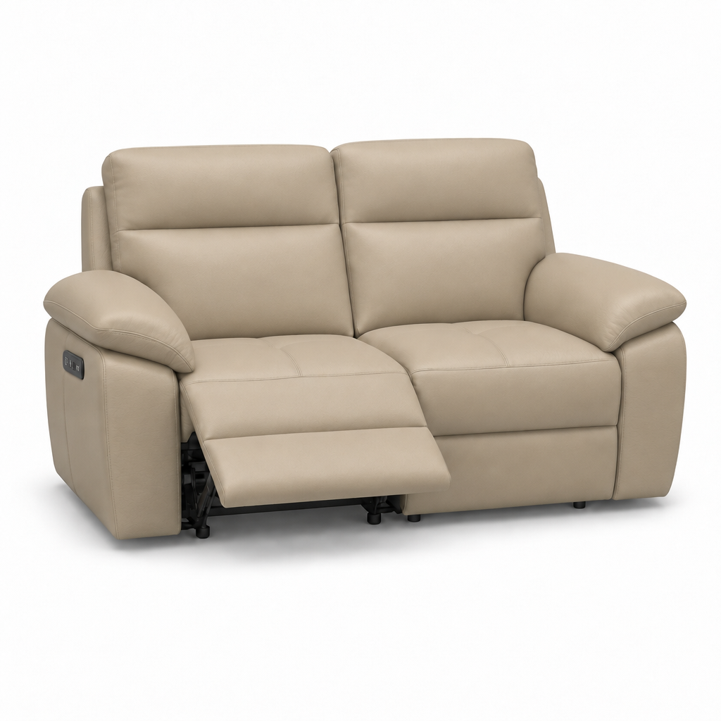 Nicoletti Vivaldi 2 Seater Recliner Sofa - 2 Seater Double Power Recliner CB Torello - Power Recliner with USB-C