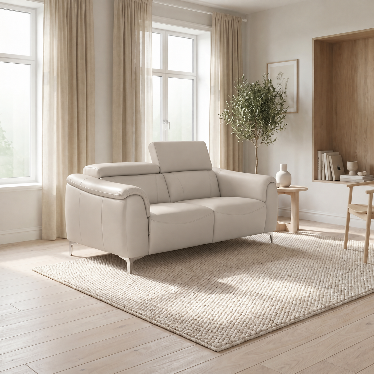Nicoletti Verdi 2 Seater Sofa - 2 Seater Sofa CB Torello - Manual Headrests — Torello PS Tortora 328, gallery image 1