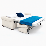 Nicoletti Carlotta 3 Seater Sofa Bed with Curved Arms - 2.5 Sofabed with Arms Rondo CB — Torello Bianco 93, gallery image 3
