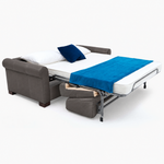 Nicoletti Carlotta 3 Seater Sofa Bed with Curved Arms - 2.5 Sofabed with Arms Rondo CB — Torello Chocol-S 91, gallery image 3