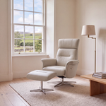 Nicoletti Love Recliner Armchair & Footstool - Manual Chair & Stool CB — Macao Ice 371, gallery image 4