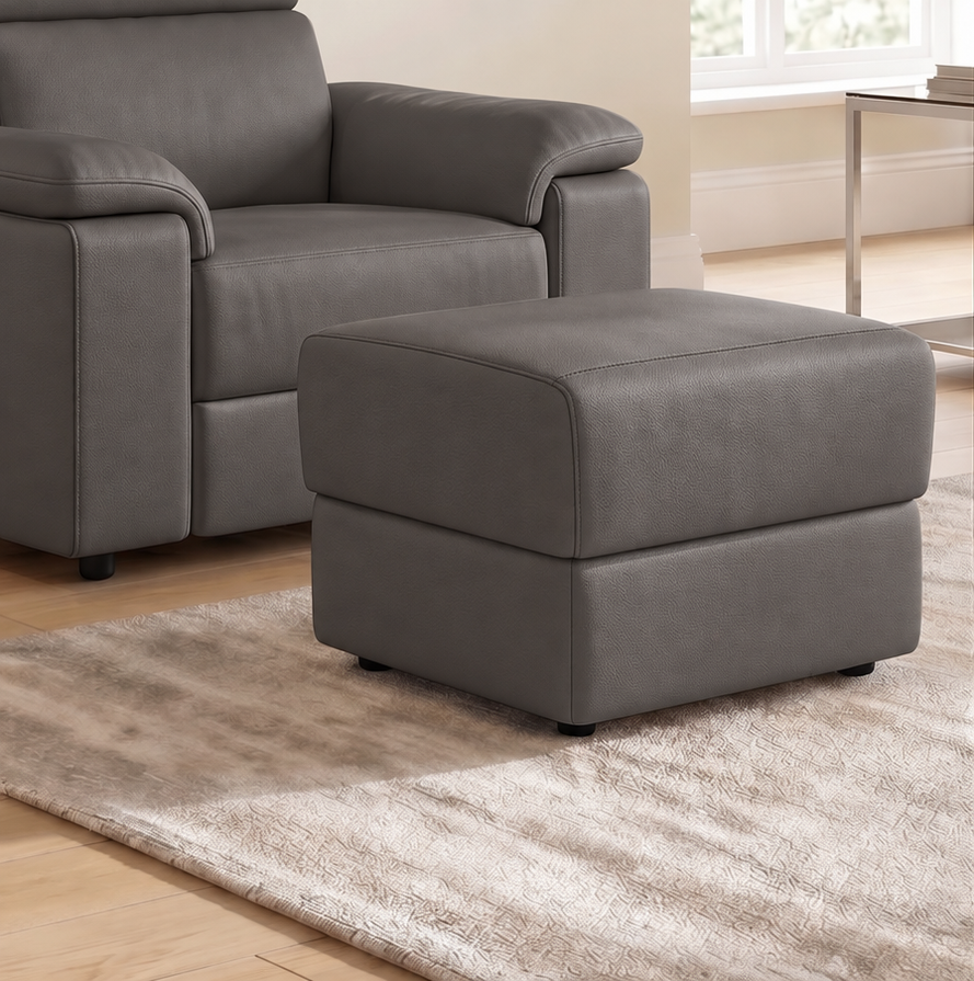 Nicoletti Rossini Storage Footstool - Ottoman Holder CB — Torello PS Grigio Scuro 327, gallery image 4