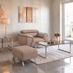 Nicoletti Puccini Footstool - Rectangular Stool CK — Botero Taupe 2152, gallery image 2