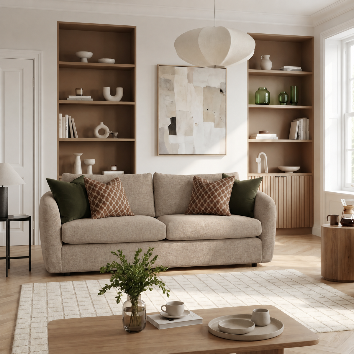 Vogue Williams Carnaby Medium Sofa - Medium Sofa Soft Boucle — Soft Boucle Stone, gallery image 1