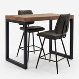 Detroit Bar Table & 2 Starley Bar Stools Set