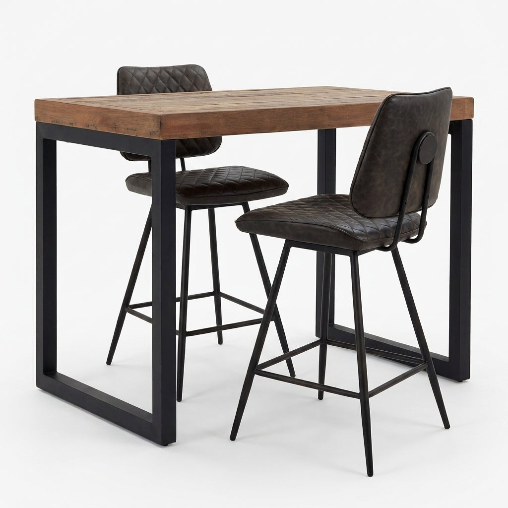 Detroit Bar Table & 2 Starley Bar Stools Set
