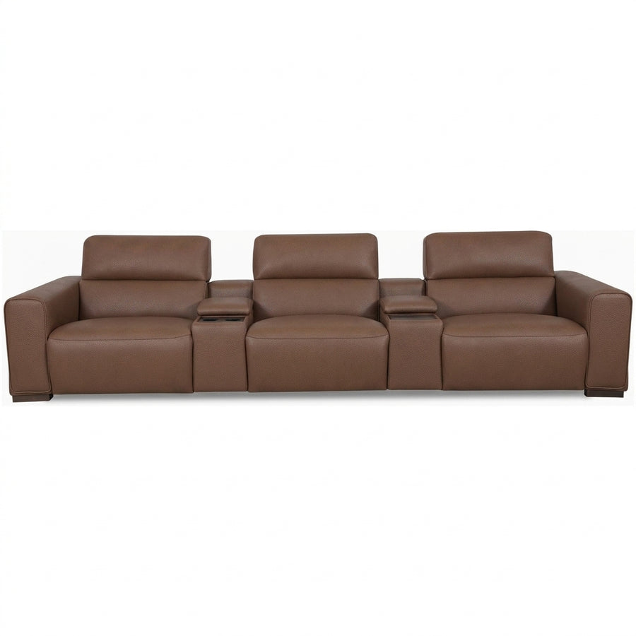 Majestic Media 3 Seater Sofa - Media 3 Seater Sofa Cat20S - Power Recliner with USB 3 Seater Sofas Sterling Home 1 NWS-512E CACAO BROWN