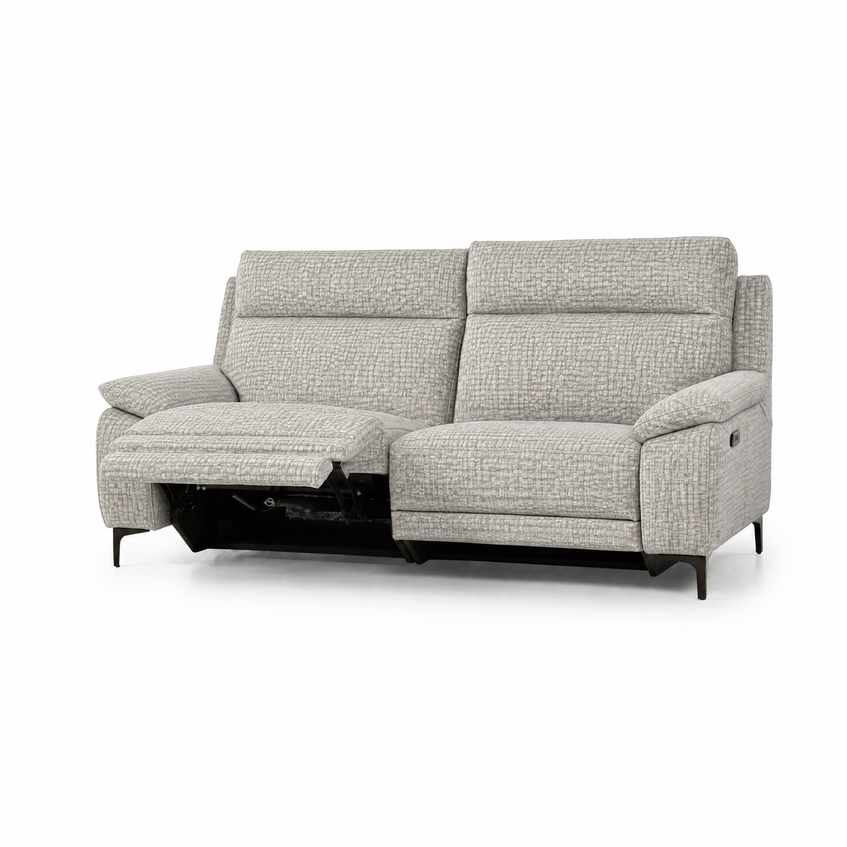 Nicoletti Vivaldi 3 Seater Recliner Sofa On Legs  - 3 Seater Double Power Recliner on Legs NA/NE - Power Recliner with USB-C