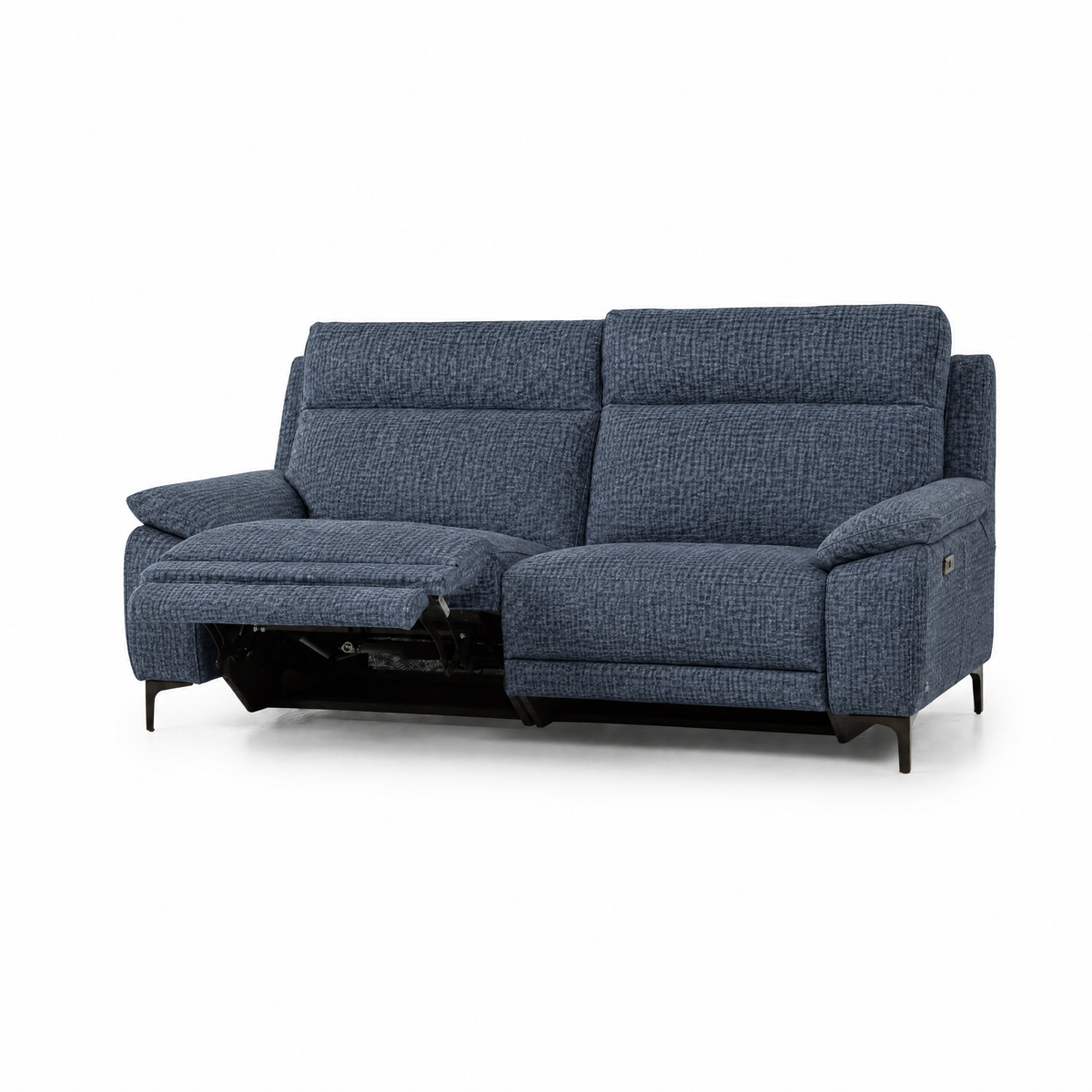 Nicoletti Vivaldi 3 Seater Recliner Sofa On Legs  - 3 Seater Double Power Recliner on Legs NA/NE - Power Recliner with USB-C