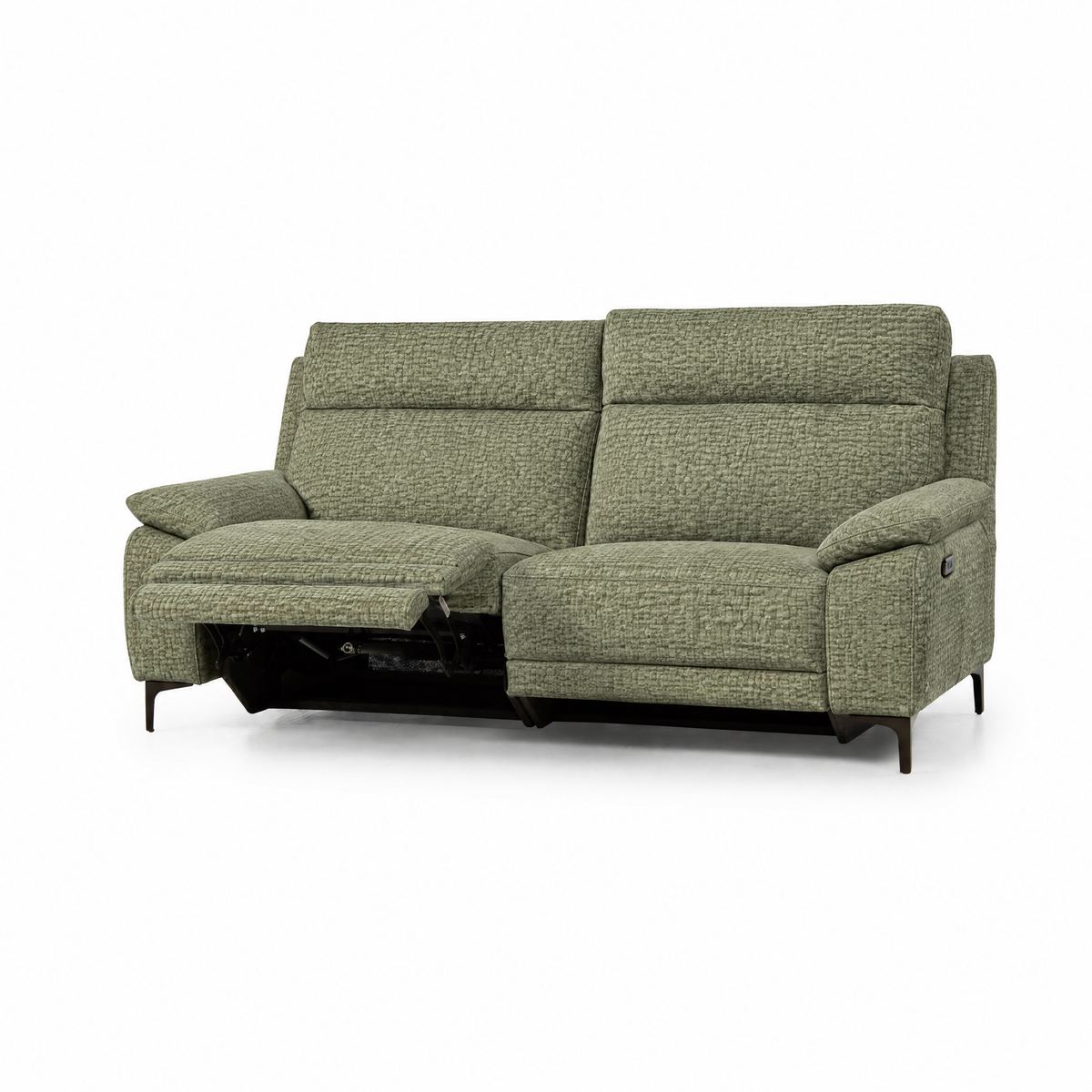 Nicoletti Vivaldi 3 Seater Recliner Sofa On Legs  - 3 Seater Double Power Recliner on Legs NA/NE - Power Recliner with USB-C