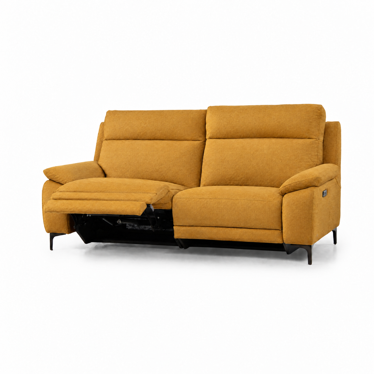Nicoletti Vivaldi 3 Seater Recliner Sofa On Legs  - 3 Seater Double Power Recliner on Legs NA/NE - Power Recliner with USB-C
