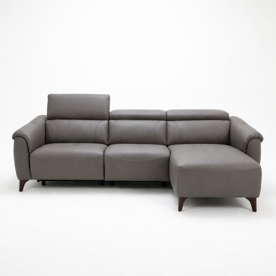 Nicoletti Verdi Chaise Sofa with Power Recliner & Lumbar Support - Chaise Sofa with Power Recl & Lumbar Support CB Torello - Power with Power Lumbar & USB