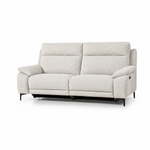 Nicoletti Vivaldi 3 Seater Recliner Sofa On Legs  - 3 Seater Double Power Recliner on Legs NA/NE - Power Recliner with USB-C — Gaston 701 Bianco, gallery image 1