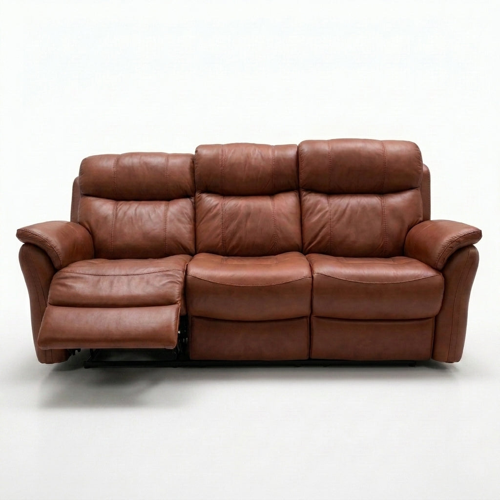 Cava 3 Seater Power Recliner - 3 Seater Sofa 2 Power Recliners Fabric - Power Recliner with USB 3 Seater Sofas Sterling Home 1