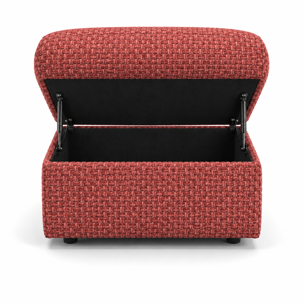 Nicoletti Vivaldi Storage Footstool - Ottoman Holder NA/NE — Gaston 713 Amaranto, gallery image 2