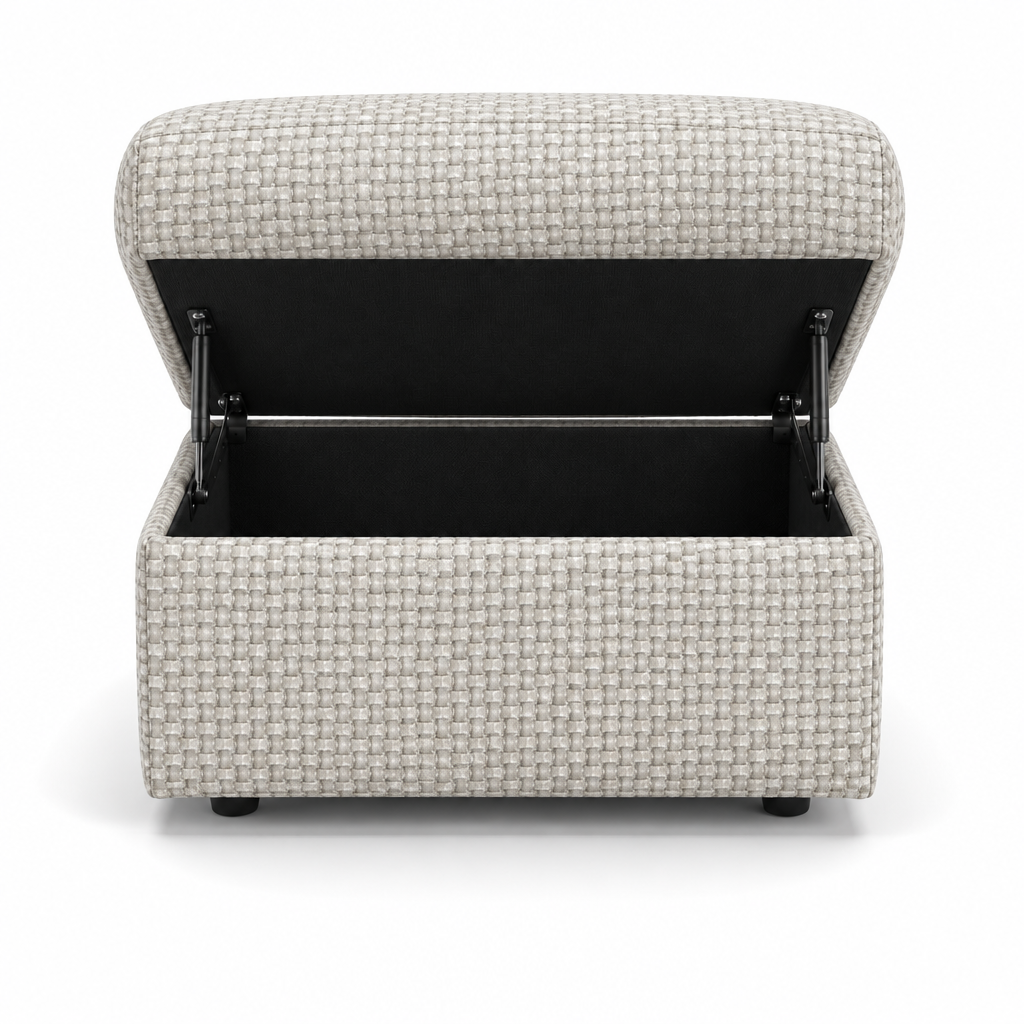 Nicoletti Vivaldi Storage Footstool - Ottoman Holder NA/NE — Gaston 714 Grigio, gallery image 2