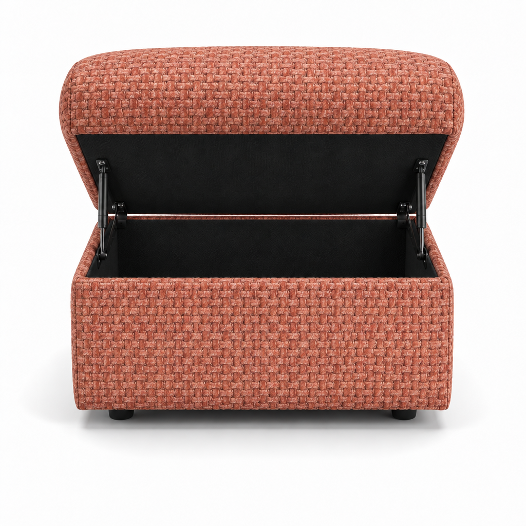 Nicoletti Vivaldi Storage Footstool - Ottoman Holder NA/NE — Gaston 724 Corallo, gallery image 2