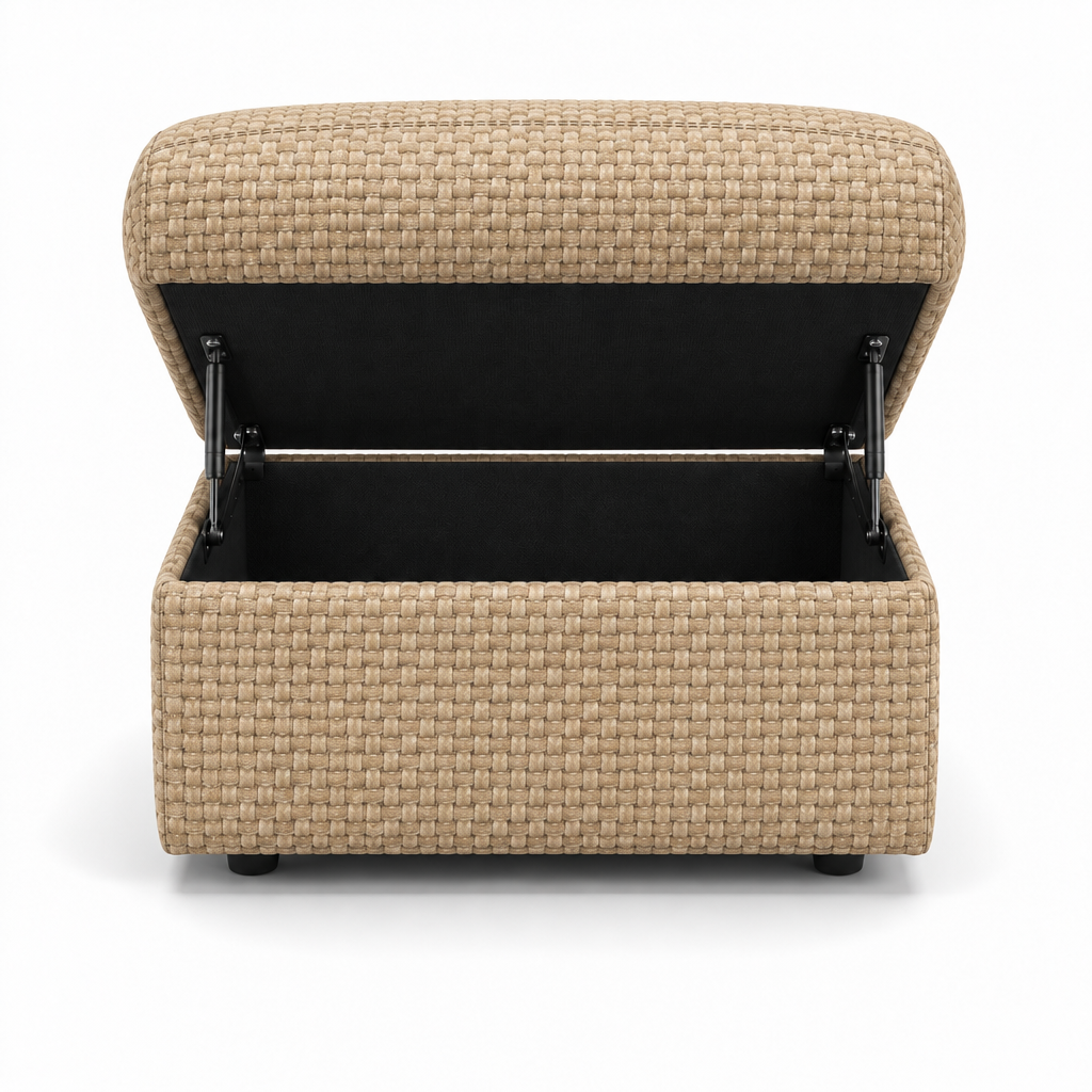 Nicoletti Vivaldi Storage Footstool - Ottoman Holder NA/NE — Gaston 7104 Beige, gallery image 2