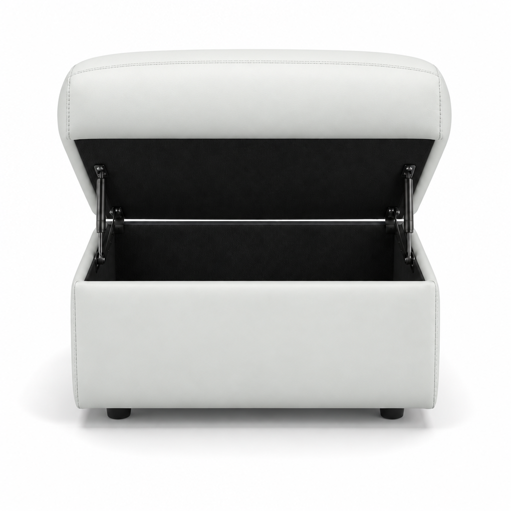 Nicoletti Vivaldi Storage Footstool - Ottoman Holder CK Botero — Botero 2153 Bianco, gallery image 2