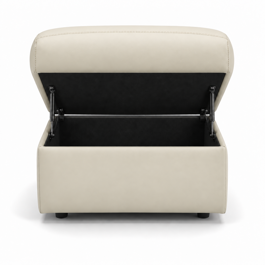 Nicoletti Vivaldi Storage Footstool - Ottoman Holder CK Botero — Botero 2156 Crema, gallery image 2