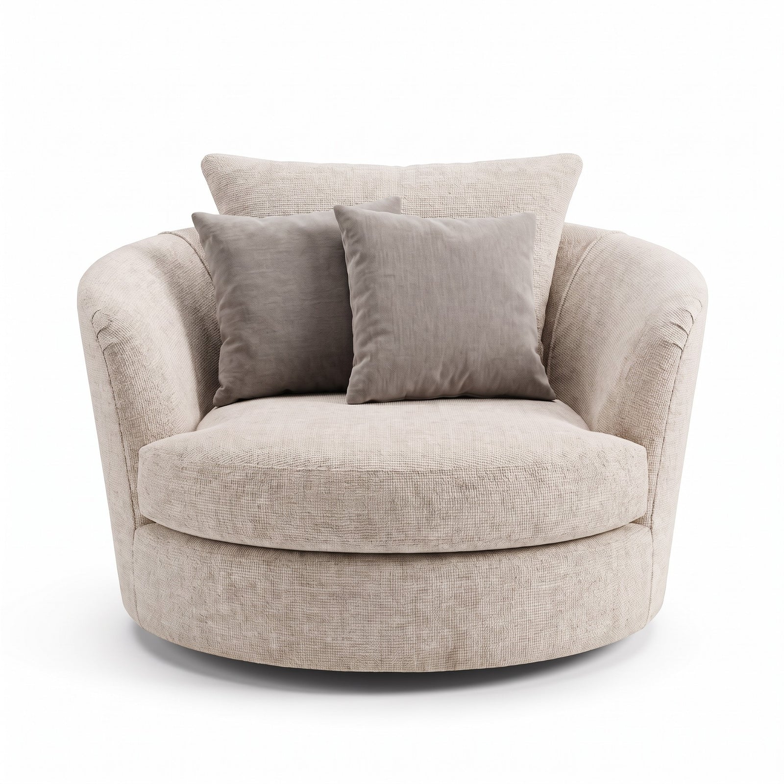 Alessia Cuddler Swivel Armchair - Cuddler Swivel Chair Tabby Promotional Fabric Armchairs Sterling Home 1