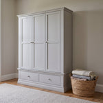 Aria Grey Triple Wardrobe - Triple Wardrobe Light Grey Wardrobes Sterling Home 2