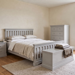 Aria Grey 2 Over 4 Drawer Chest - 2 Over 4 Chest Light Grey Chests of Drawers Sterling Home 2