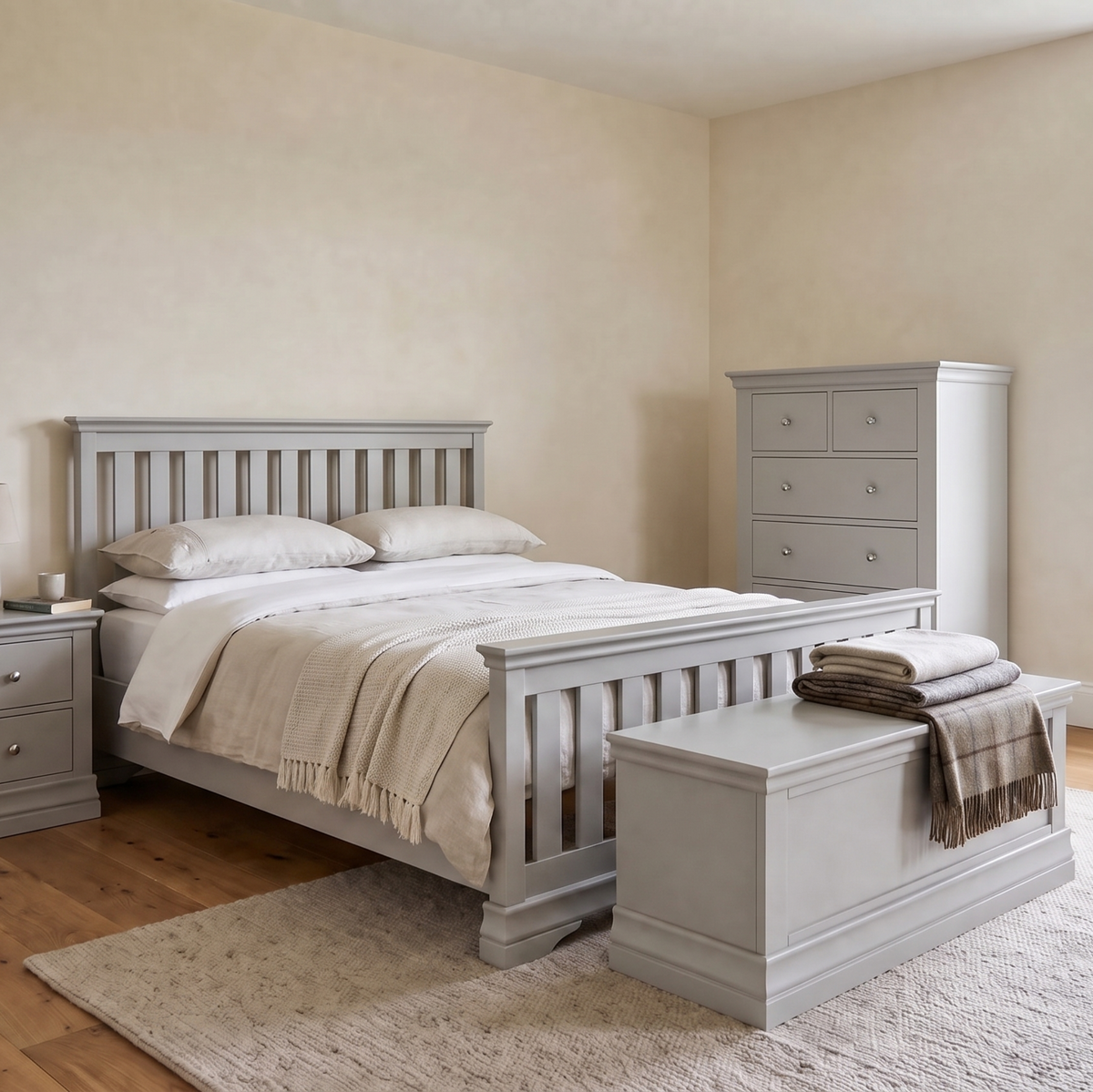 Aria Grey 2 Over 4 Drawer Chest - 2 Over 4 Chest Light Grey Chests of Drawers Sterling Home 2