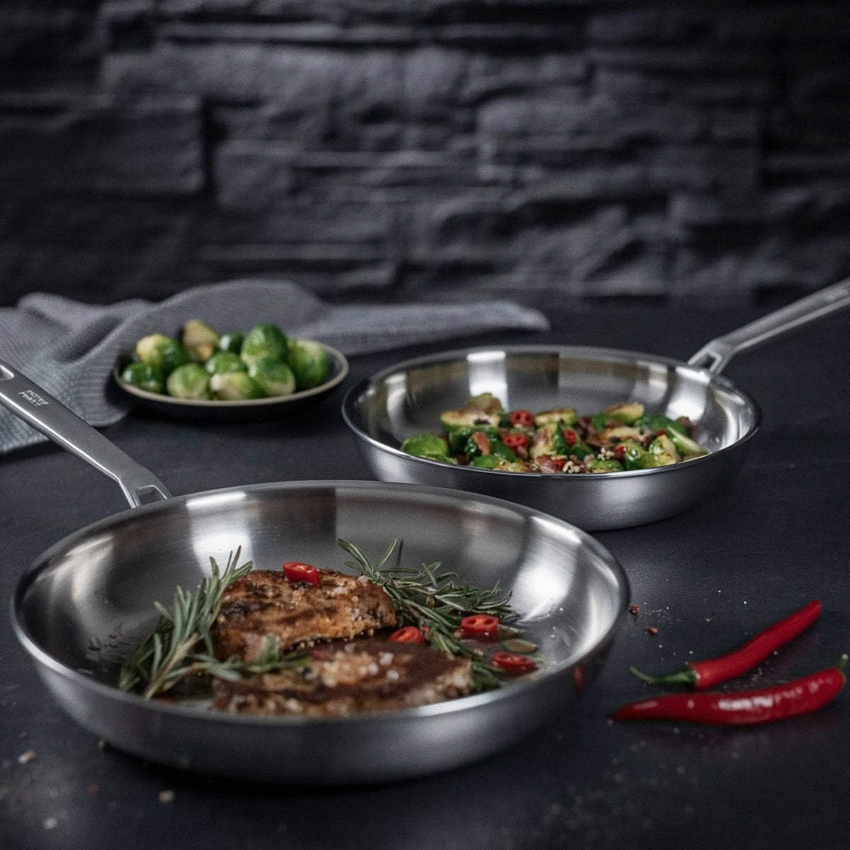 Culinary Fiveply Frying Pan Set - Culinary Fiveply Frying Pan Set Cookware Sterling Home 1
