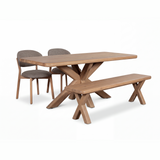 Foundry Dining Table, Bench & 2 Dining Chairs Set