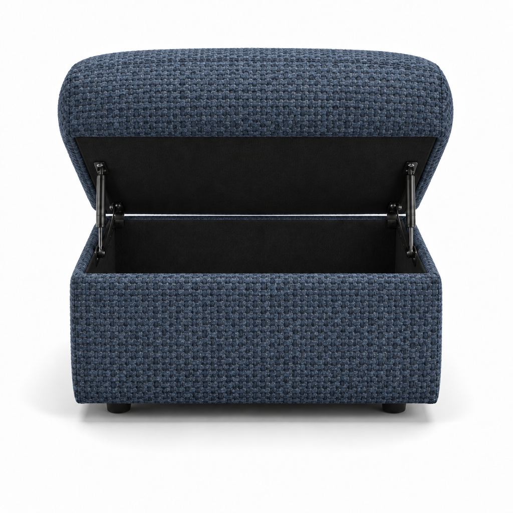 Nicoletti Vivaldi Storage Footstool - Ottoman Holder NA/NE — Gaston 737 Blu, gallery image 2