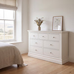Aria White 3 Over 4 Drawer Chest - 3 Over 4 Chest Coconut Milk Chests of Drawers Sterling Home 2