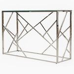 Genoa Console Table - Console Table Clear Glass / Stainless Steel Tables Sterling Home 2