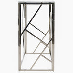 Genoa Console Table - Console Table Clear Glass / Stainless Steel Tables Sterling Home 3