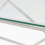 Genoa Console Table - Console Table Clear Glass / Stainless Steel Tables Sterling Home 5