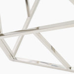 Genoa Side Table - Lamp Table Clear Glass / Stainless Steel Tables Sterling Home 5