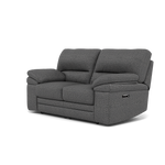 Gino 2 Seater Recliner Sofa - 2 Seater Manual Recliner Sofa F8 - Manual Recliner — Hopsack Charcoal 70006, gallery image 3