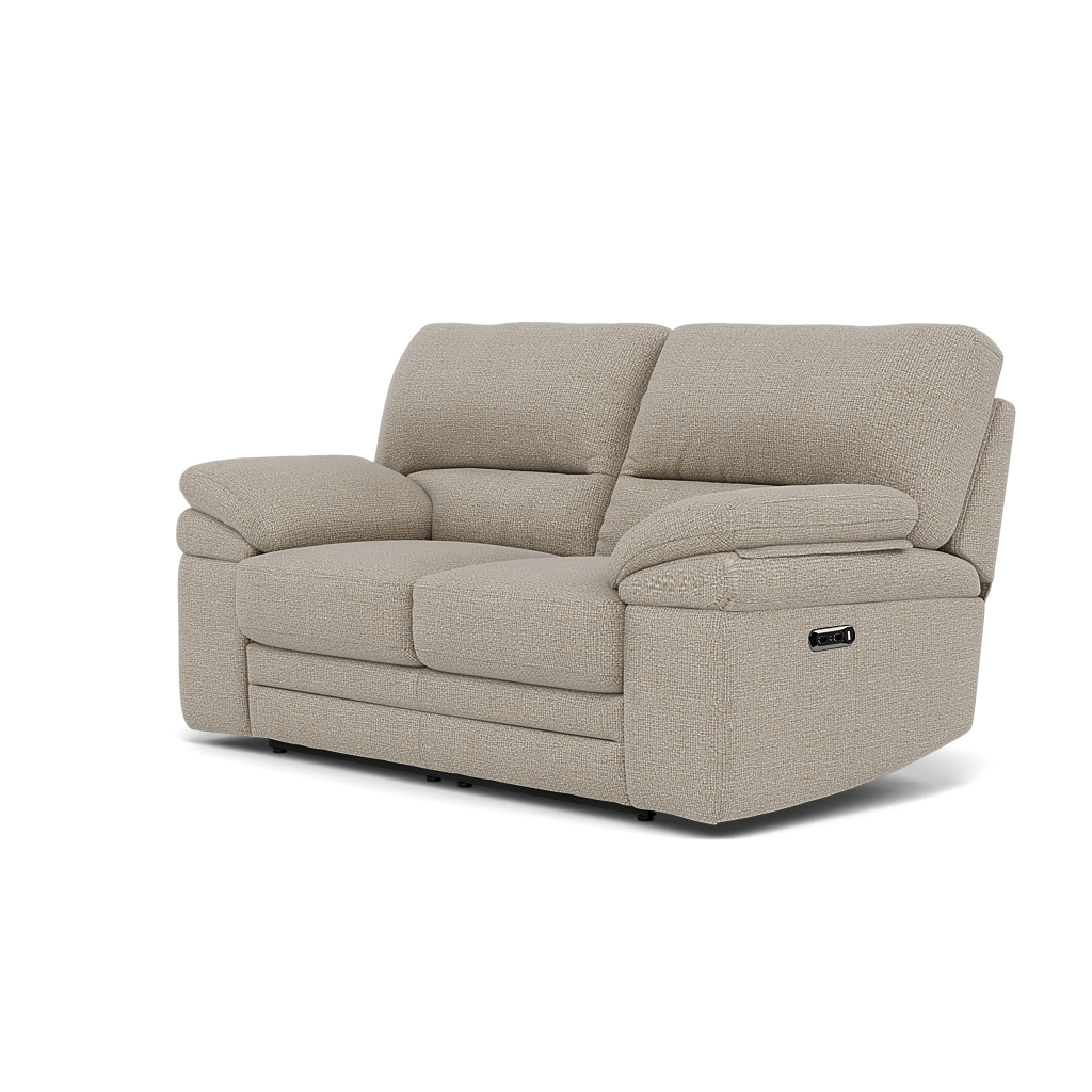 Gino 2 Seater Recliner Sofa - 2 Seater Manual Recliner Sofa F8 - Manual Recliner — Hopsack Linen 70004, gallery image 3