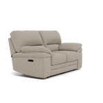 Gino 2 Seater Recliner Sofa - 2 Seater Manual Recliner Sofa F8 - Manual Recliner — Hopsack Linen 70004, gallery image 1