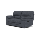 Gino 2 Seater Recliner Sofa - 2 Seater Manual Recliner Sofa F8 - Manual Recliner — Hopsack Midnight 70005, gallery image 3