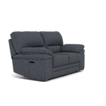 Gino 2 Seater Recliner Sofa - 2 Seater Manual Recliner Sofa F8 - Manual Recliner — Hopsack Midnight 70005, gallery image 1