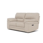 Gino 2 Seater Recliner Sofa - 2 Seater Manual Recliner Sofa F8 - Manual Recliner — Hopsack Natural 70002, gallery image 3