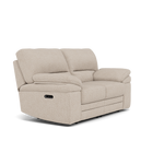 Gino 2 Seater Recliner Sofa - 2 Seater Manual Recliner Sofa F8 - Manual Recliner — Hopsack Natural 70002, gallery image 1