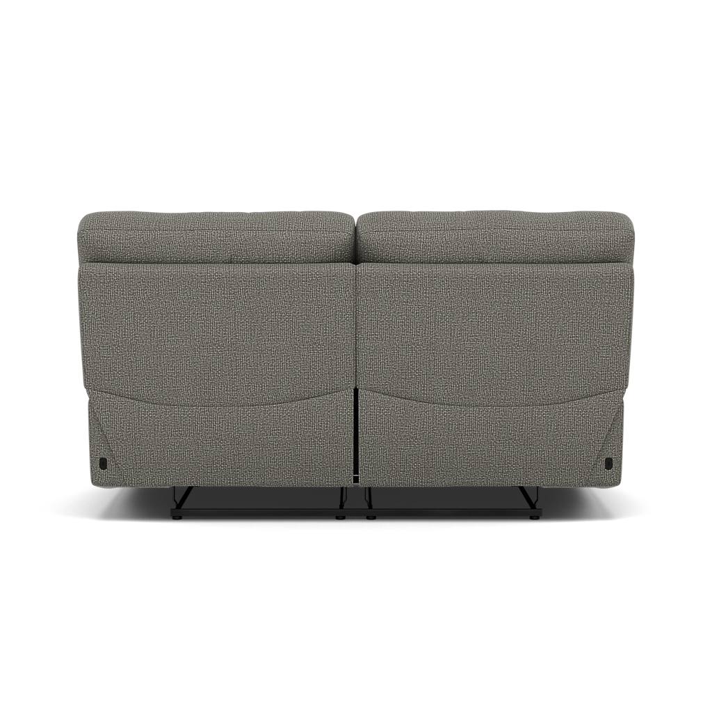 Gino 2 Seater Recliner Sofa - 2 Seater Manual Recliner Sofa F8 - Manual Recliner — Hopsack Platinum 70003, gallery image 2