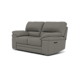 Gino 2 Seater Recliner Sofa - 2 Seater Manual Recliner Sofa F8 - Manual Recliner — Hopsack Platinum 70003, gallery image 3
