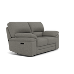 Gino 2 Seater Recliner Sofa - 2 Seater Manual Recliner Sofa F8 - Manual Recliner — Hopsack Platinum 70003, gallery image 1